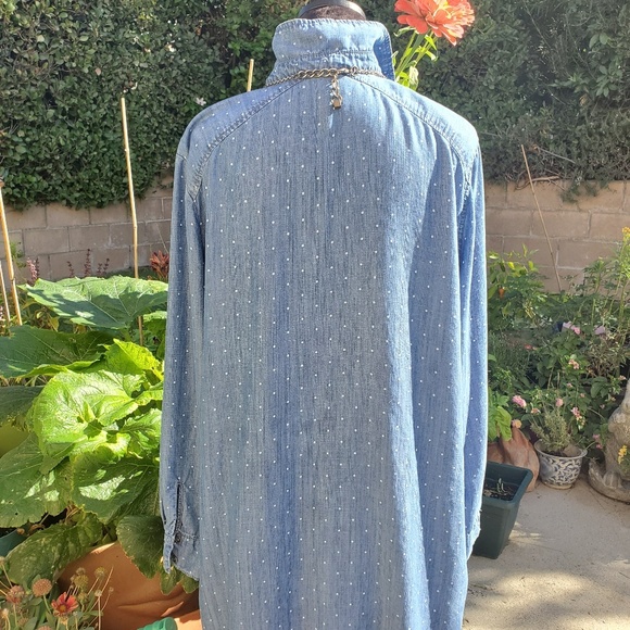 *SOLD* Philosophy chambray dotted tunic, XXL - Picture 5 of 6